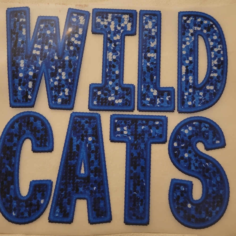 Blue Sequin Wild Cats Patch